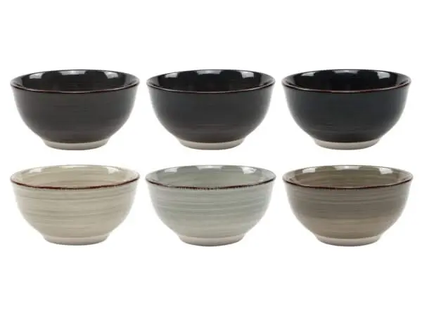 Cookinglife Kleine Kommen Delice Grijs Ø 12 Cm - 6 Stuks 1