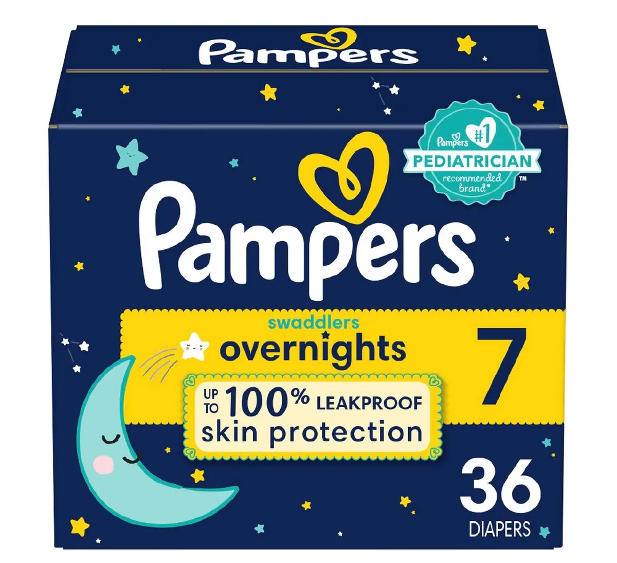 Pampers Swaddlers Overnight Diapers Super Pack - Size 7
- 36Ct 1