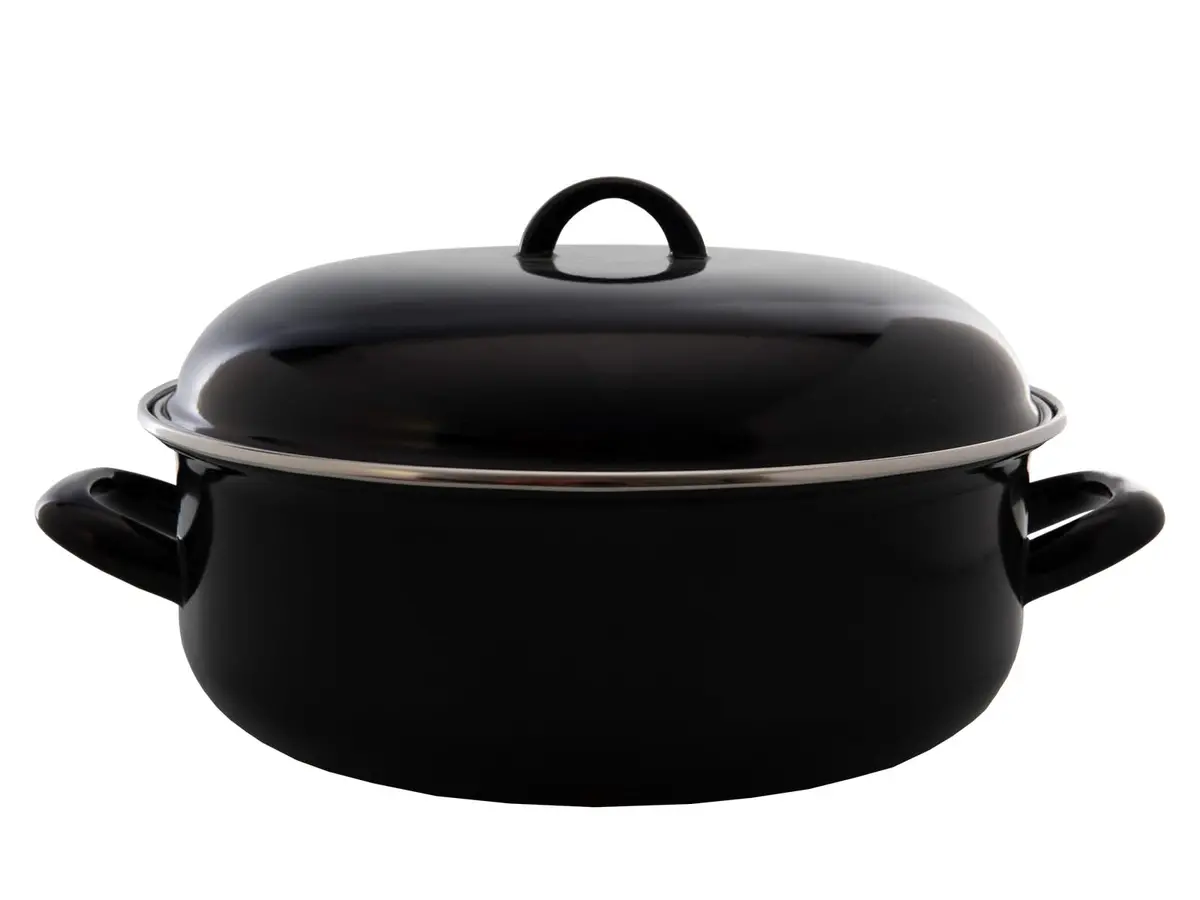 Cookinglife Braadpan Met Deksel - Emaille - Cooking - Ø 24 Cm / 4 Liter - Geëmailleerde Anti-Aanbaklaag 1