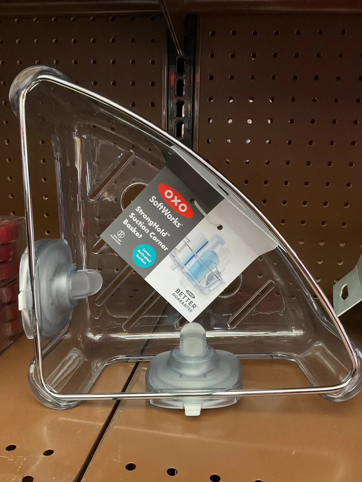 Oxo Stronghold Suction Corner Basket 1