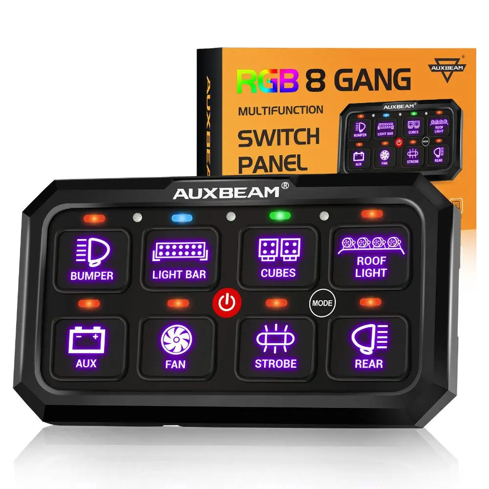 Rgb Series 8 Gang (Rb80 Xl) Switch Panel Without App, Toggle/ Momentary/ Pulsed Mode Supported (Two-Sided Outlet) 1