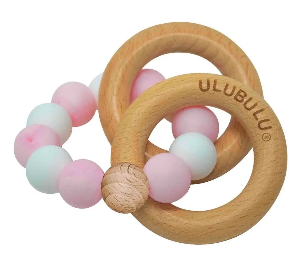 Silicone With Wood Teether 2