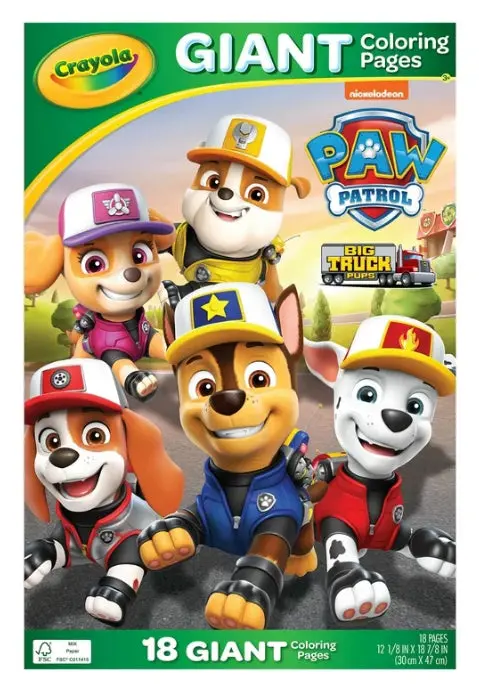 Paw Patrol Giant Coloring Book Pages - 18 Pages 1