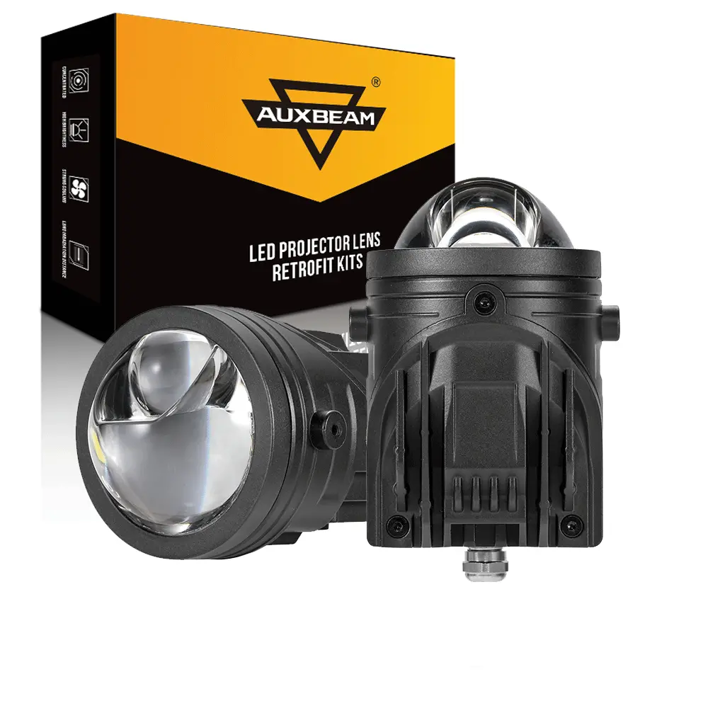 🆕2 Inch 80W Bi-Led Projector Lens Fog Light 6000K Hyperboloid Lens Fog Light With High Beam Auxiliary Beam For Toyota | 2 Pcs/Set 1