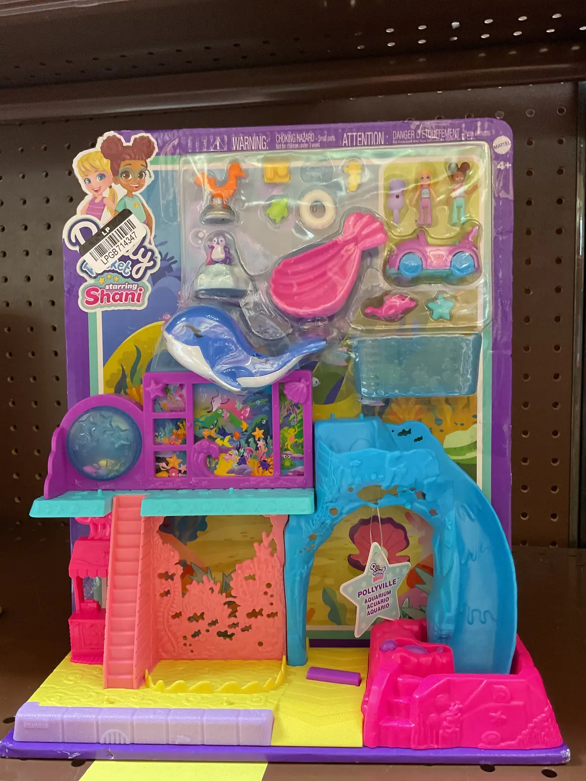 Polly Pocket Pollyville Aquarium Starring Shani Playset With
2 Dolls(Missing A Piece) As Is 1