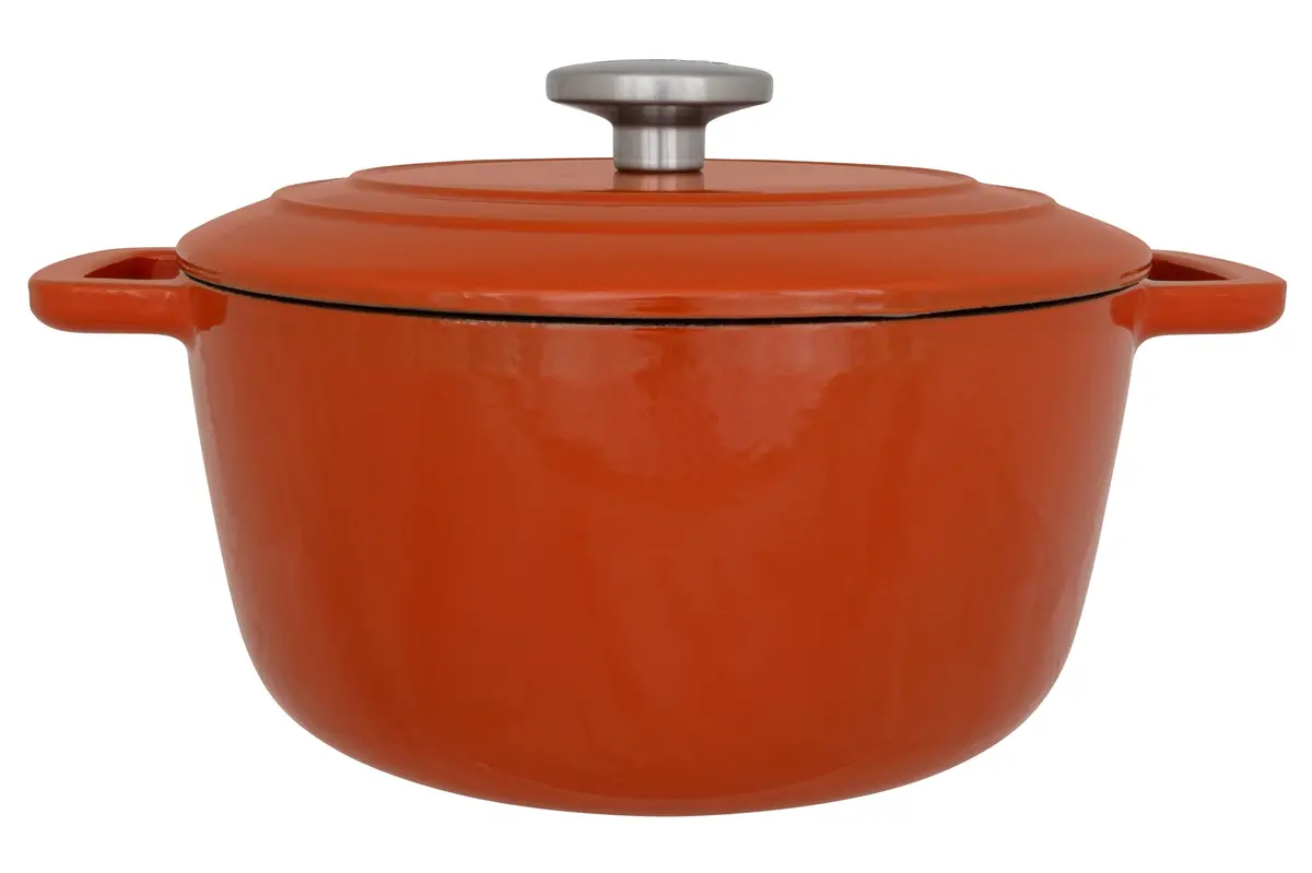Cosy & Trendy Braadpan Met Deksel Fontestic Gietijzer Roest Ø 24 Cm / 4.6 Liter - Geëmailleerde Anti-Aanbaklaag 1