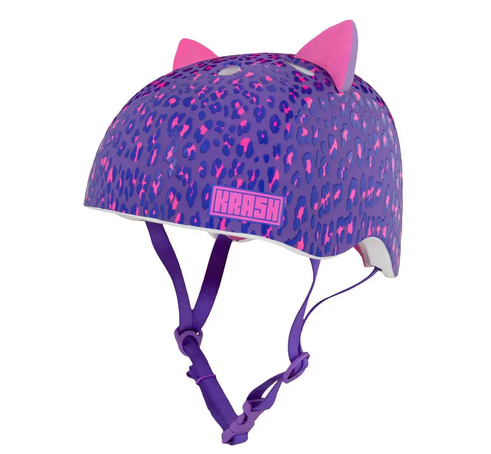 Youth Leopard Kitty Helmet - Purple 1