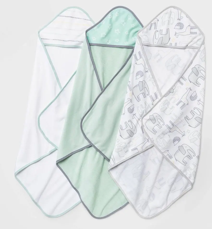 Baby 3Pk Little Peanut Hooded Bath Towel 1