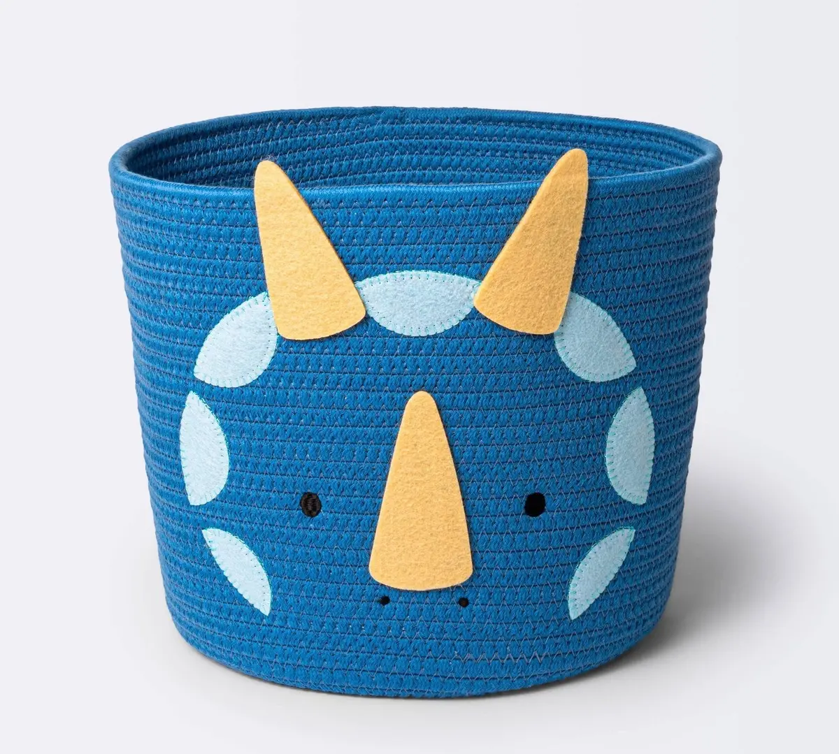Coiled Rope Medium Round Storage Decorative Basket - Dinosaur 1