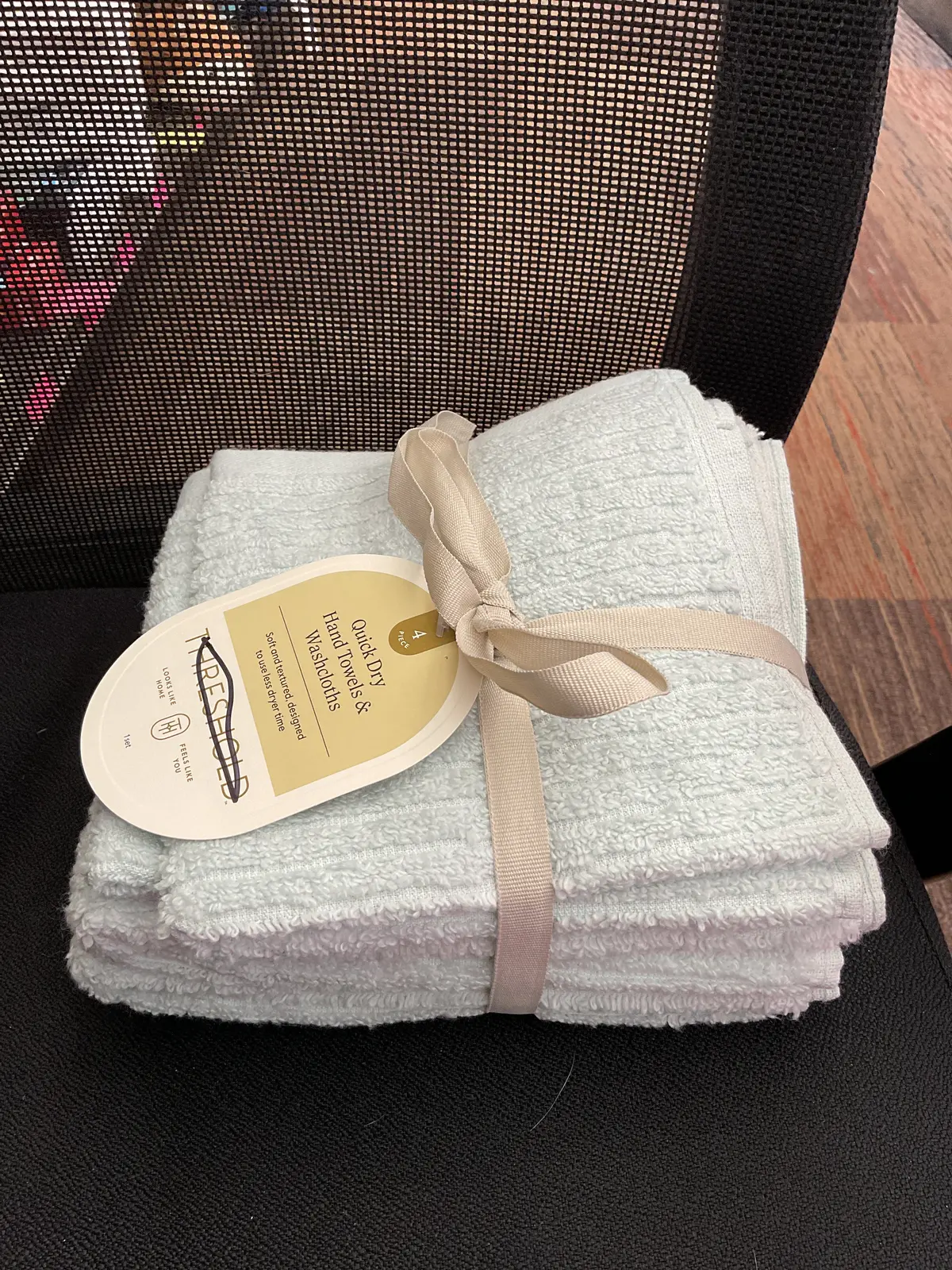 4Pk Quick Dry Ribbed Hand/Wash Towel
Set Aqua 1