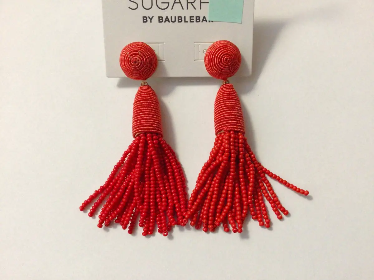 Dangle Earrings - Red 1