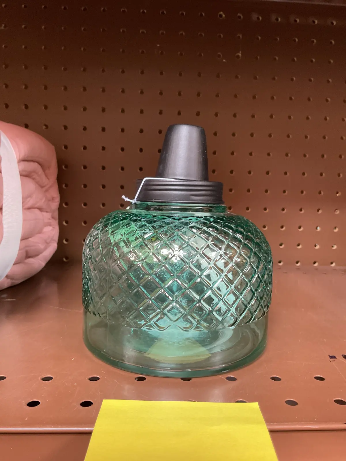 Large Table Top Studded Glass Oil Lamp - Blue: Outdoor Ambiance, Fiberglass Wick, No Assembly Required 1