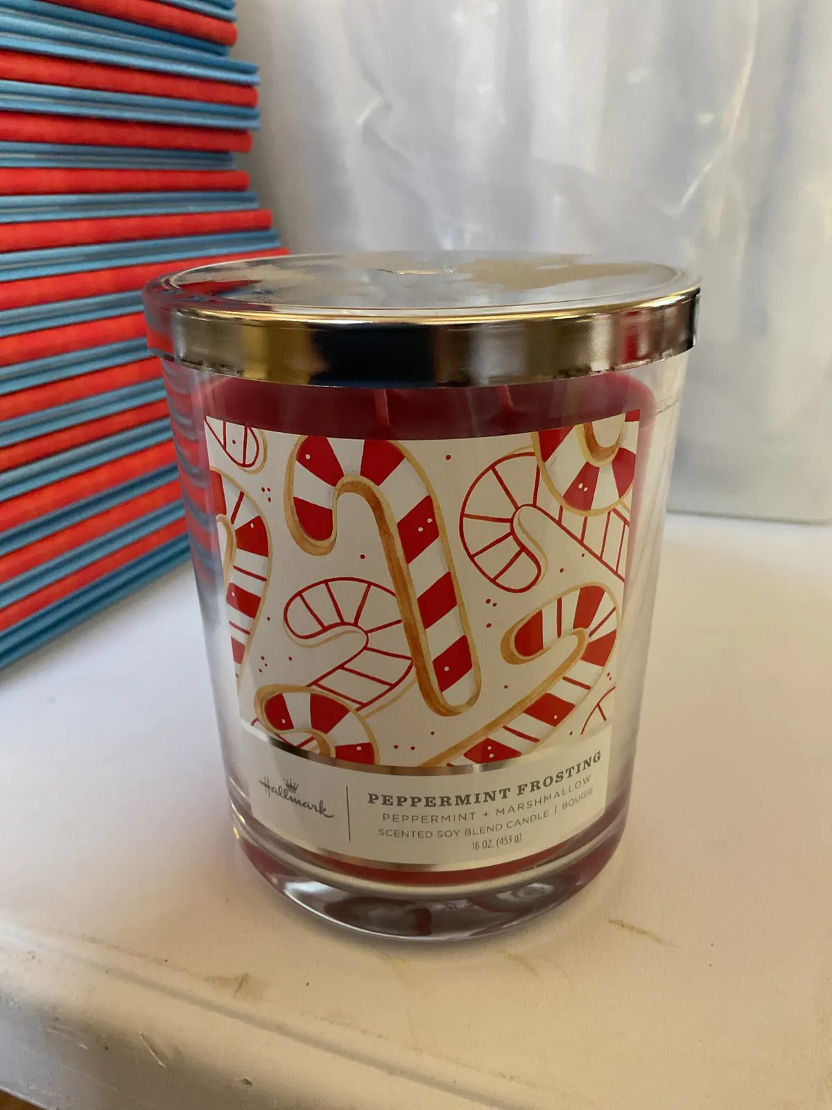 National Brand Christmas Peppermint Frosting 3 Wick Candle 1