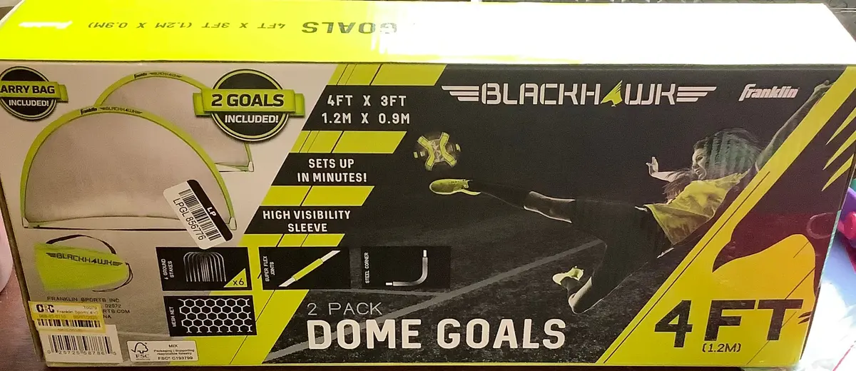 4'×3' Blackhawk Pop Up Soccer Goal Set With Carry Bag 1