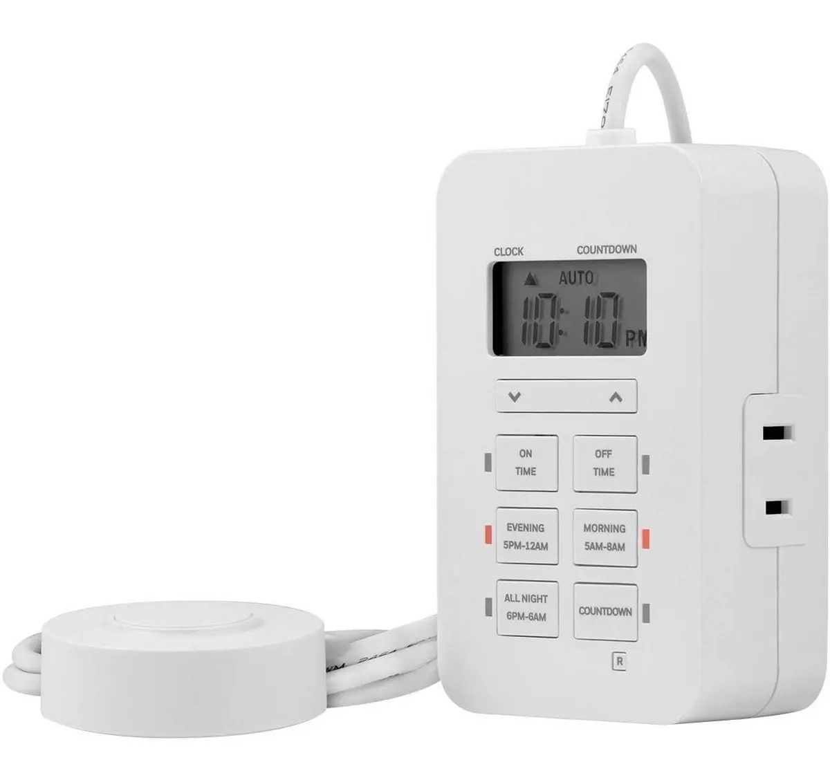 Mylouchsmart Digital Dimmable Timer Polarized 2-Outlets
Presets On/Off Tether White 1