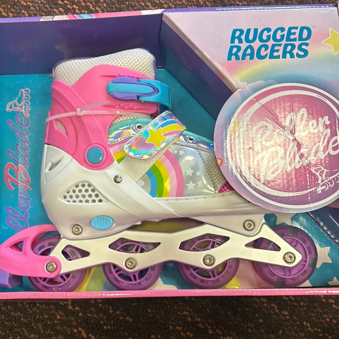Kids Rugged Racers Unicorn Rollerblades 3 Size Adjustable (6-9) 1