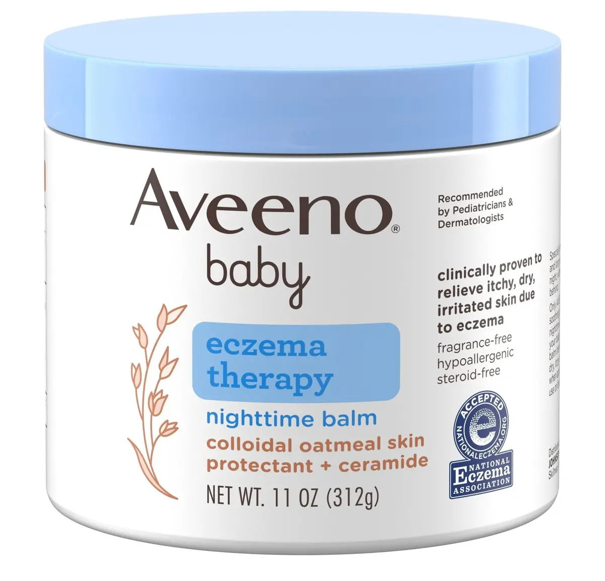 Aveeno Baby Eczema Therapy Nighttime Moisturizing Balm - Soothes And Relieves Dry Itchy Skin - 11 Oz 1