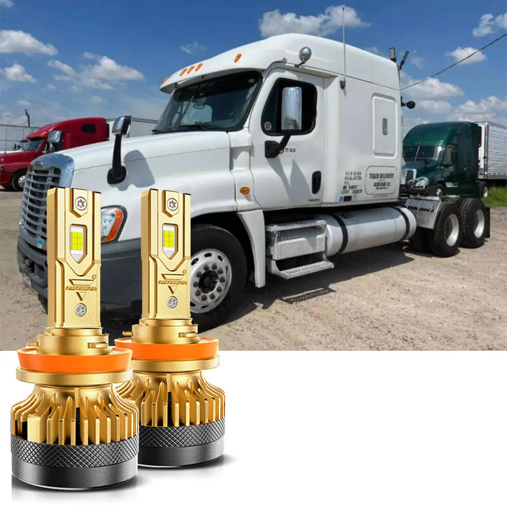 For 2010 Freightliner Cascadia H11 24V Led Headlight Bulbs 1