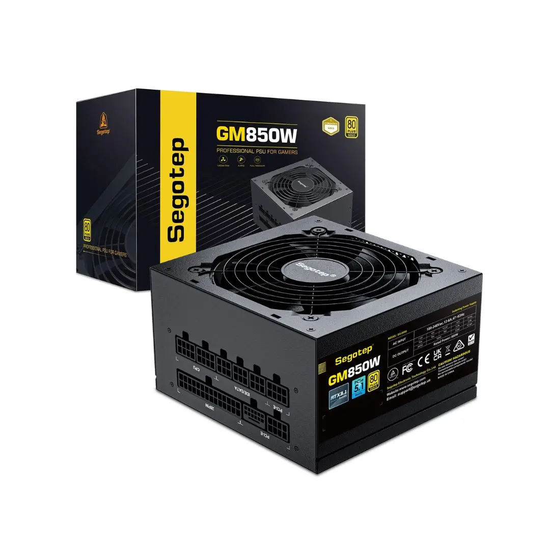 Segotep Gm850w 850W Gold 80+ Full Modular, Pcie 5.1 & Atx 3.1 - Black 1