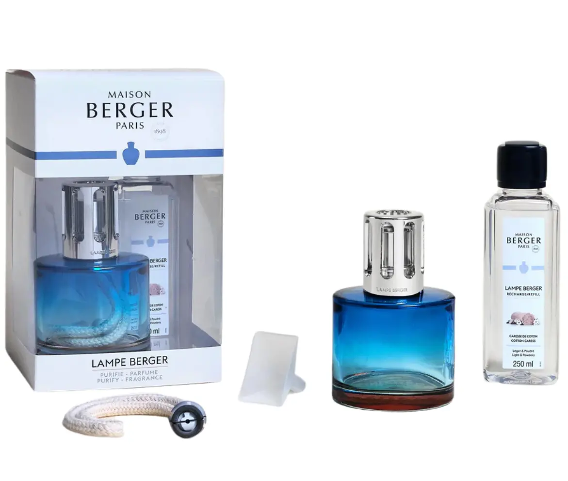 Maison Berger Giftset - Geurbrander Berger Pure / Caresse De Coton - Blauw - 250 Ml 1