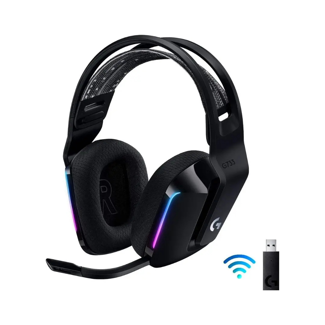 Logitech G733 Lightspeed Wireless Gaming Headset - Black 1