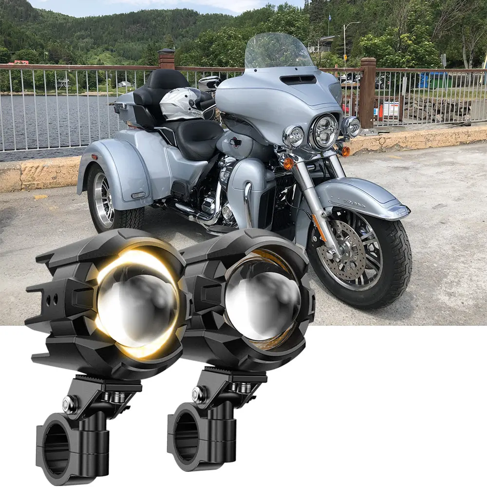 2023 Harley-Davidson Tri-Glide Motorcycle Led Spotlight Light 3+5 Light Modes 1