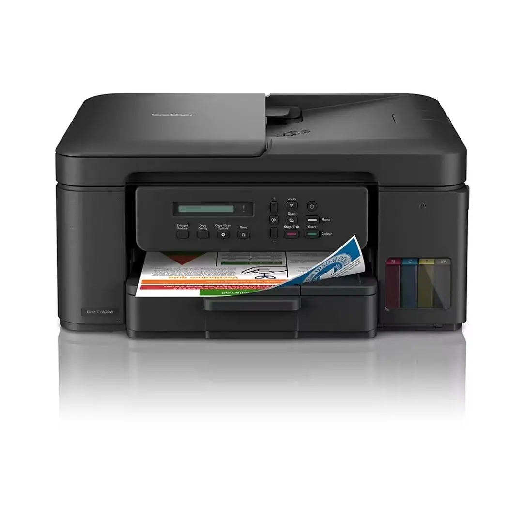 Brother Dcp-T730w Tank Printer, Wireless, Inkbenefit Plus 3-In-1 Inkjet Printer Colour, Duplex (All-In One Ink) 1