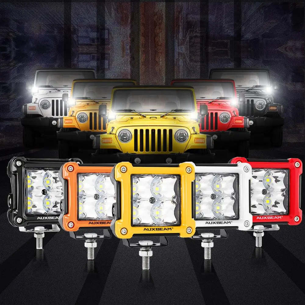 3 Inch 40W Led Pods Light Spot/Flood Multicolor Frame With Wiring Harness For Suv Atv Utv Trucks Pickup Boat 1