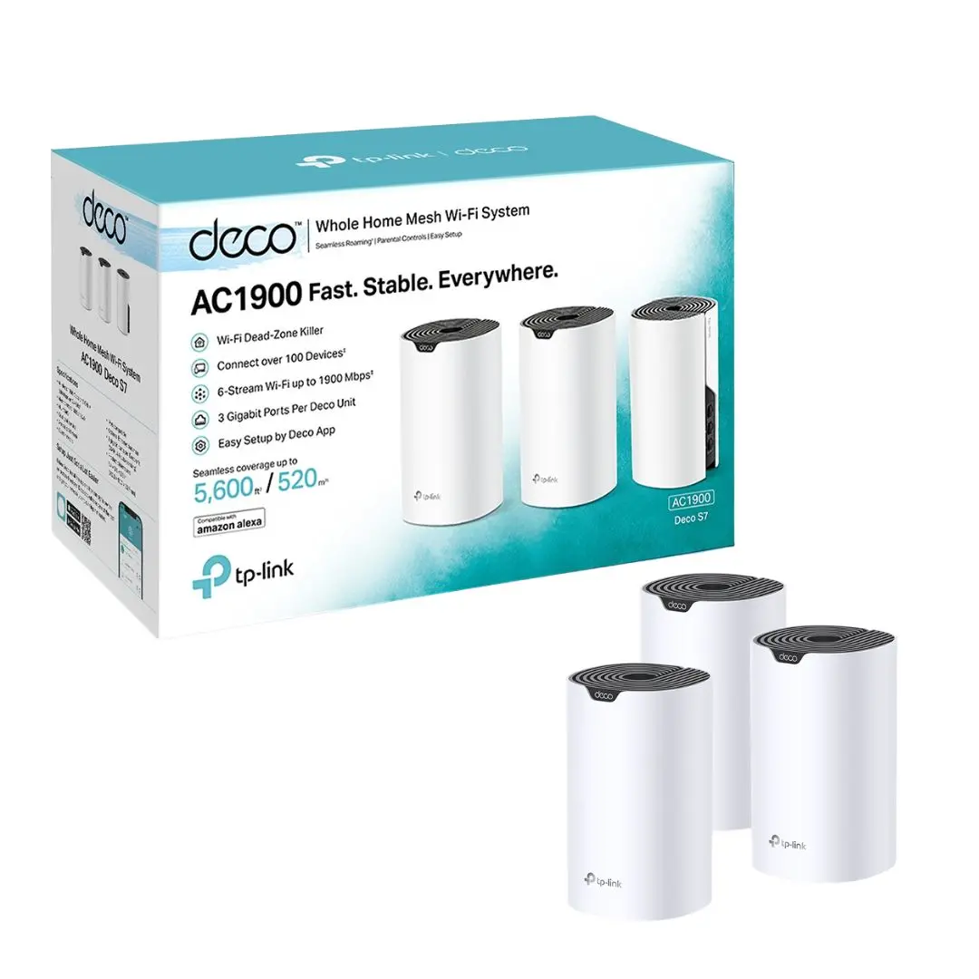 Tp-Link Deco S7 Ac1900 Whole Home Mesh Wi-Fi 5 System 3-Pack 1