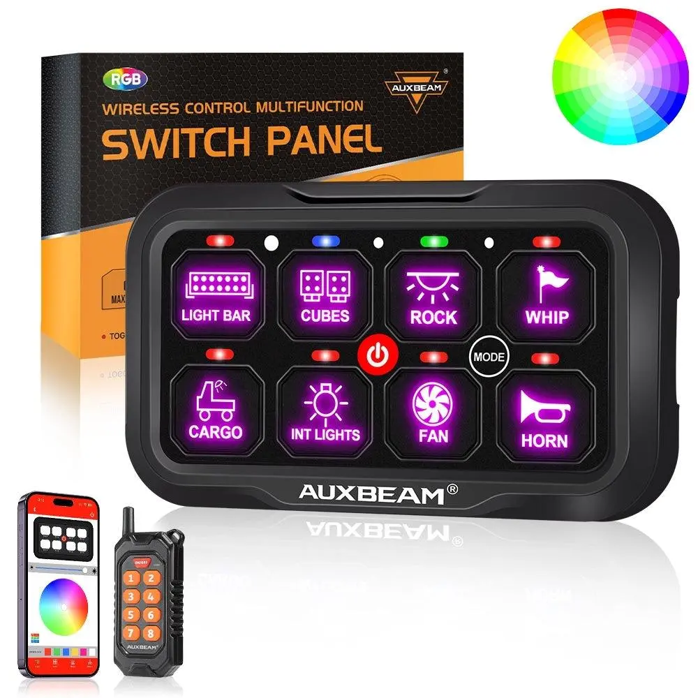 Ac Series 8 Gang (Ac-800) Rgb Switch Panel With App&Remote Control, Toggle/ Momentary/ Pulsed Mode Supported(One-Side Output) 1