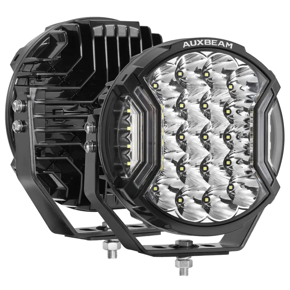 V-Ultra Series | 9 Inch 300W Led Side Shooter White Driving Lights With Amber Drl 1
