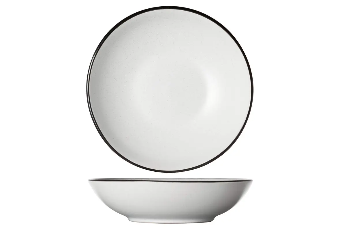 Cosy & Trendy Diepe Borden / Pastaborden Speckle Wit Ø 20 Cm - 6 Stuks 1