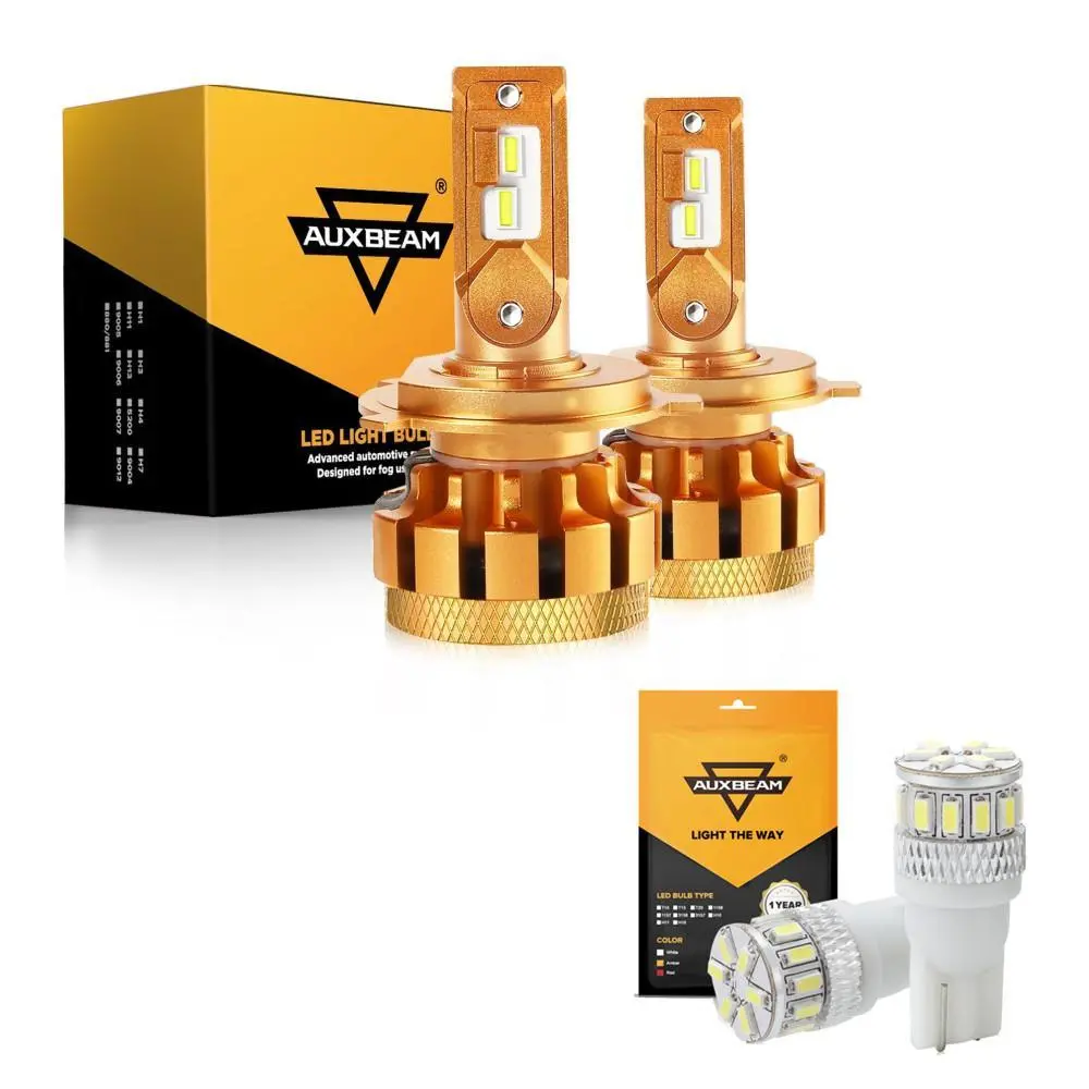 For 2000-2003 Honda Civic H4 9003 F-16 Plus Series Automotive Grade 14000Lm Led Light Bulbs High Low Beam Bundle 1