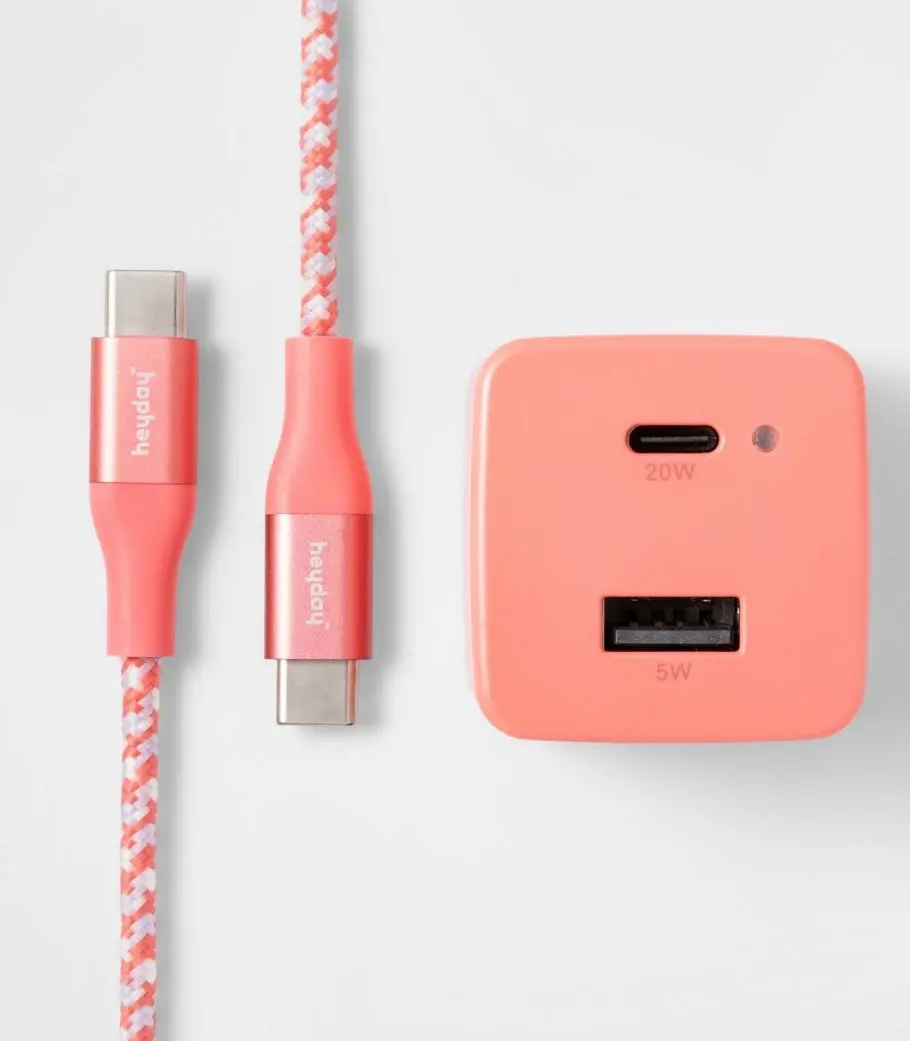 2-Port Usb-A Usb-C Wall Charger With 6' Usb-C To Usb-C
Braided Cord (Variations) 1