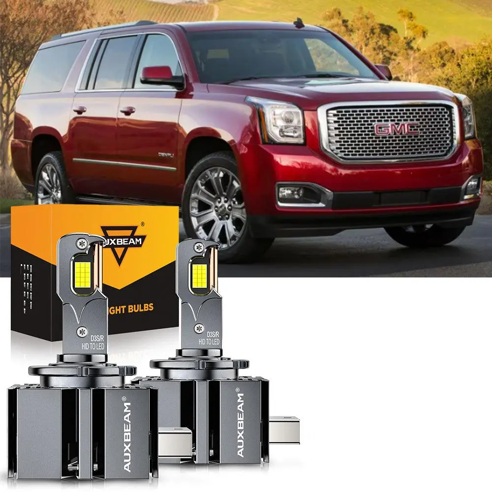 For 2015-2019 Gmc Yukon Hid 9005 D3s Led Headlight Bulbs Bundle 3
