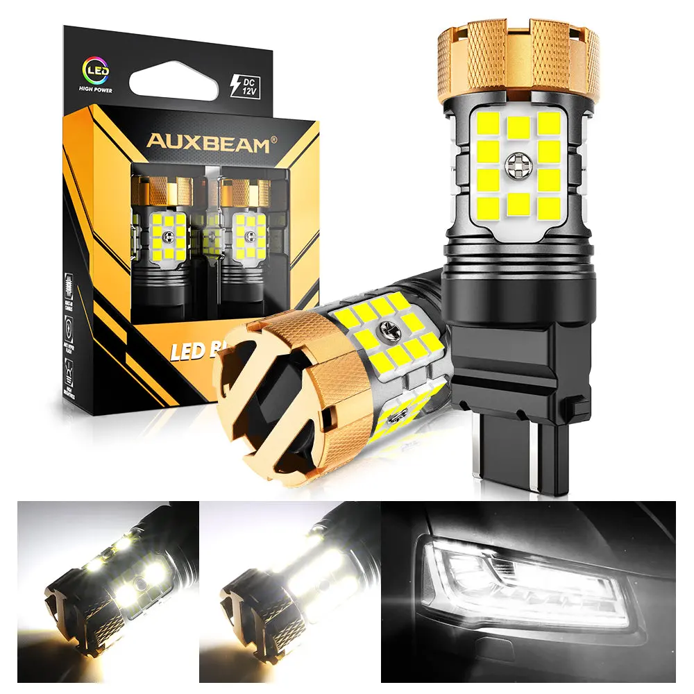 🆕T25 3157 3156 Led Backup Reverse/Turn Signal/Brake Tail Light Bulbs 50W 4000Lm Can-Bus Error Free 6500K White B21-Pro Series | 2 Bulbs 1