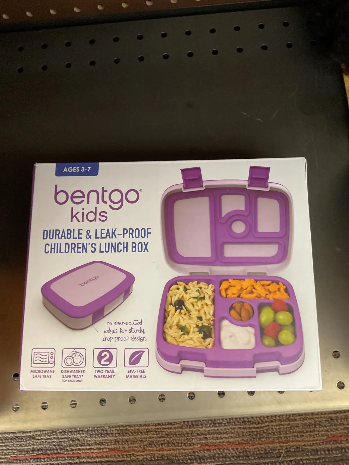 Bentgo Kids' Brights Leakproof, 5 Compartment Bento-Style Kids' Lunch Box - Purple 1