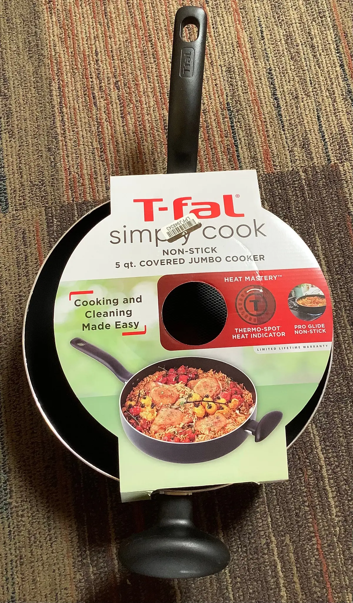 T-Fal 5Qt Jumbo Cooker, Simply Cook Nonstick Cookware Black 1