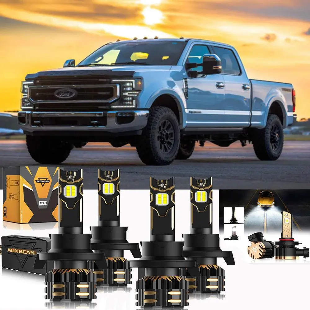 For 2020 Ford F-250 Super Duty  H13 Led Headlight Bulbs Bundle 2