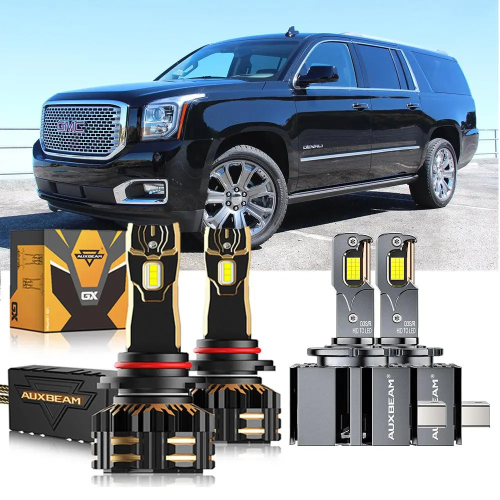 For 2015-2016,2019 Gmc Yukon Xl Hid 9005 D3s Led Headlight Bulbs Bundle 1