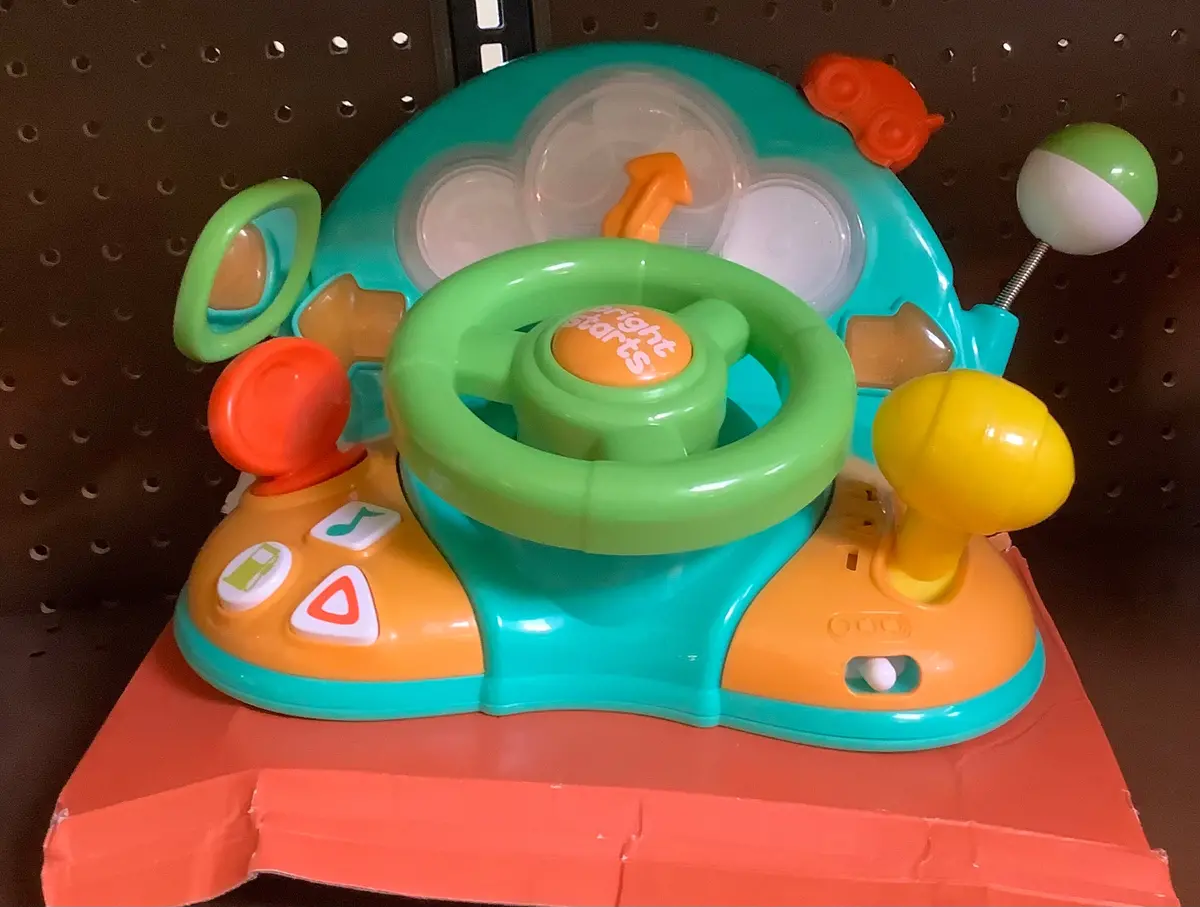 Bright Starts Lights & Colors Driver Steering Wheel Baby Toy- 1