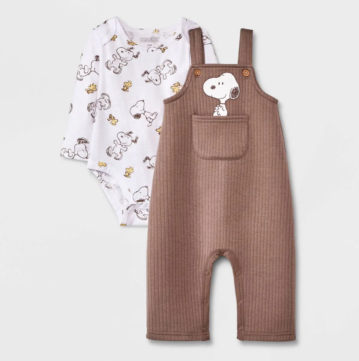 Baby Boys’ Snoopy Top And Bottom Set - Brown Newborn 1