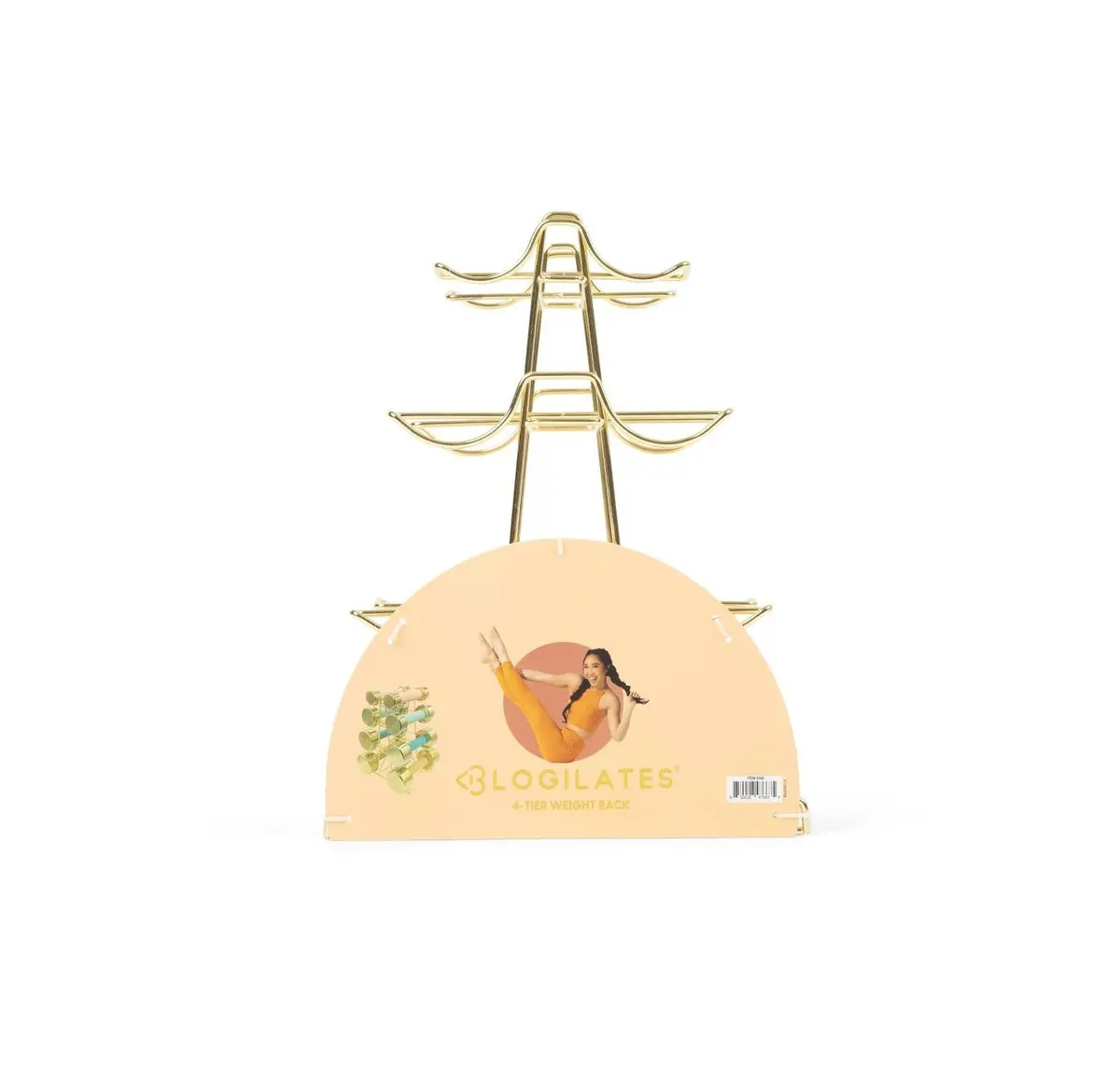 Blogilates 4 Tier Weight Rack - Gold 1
