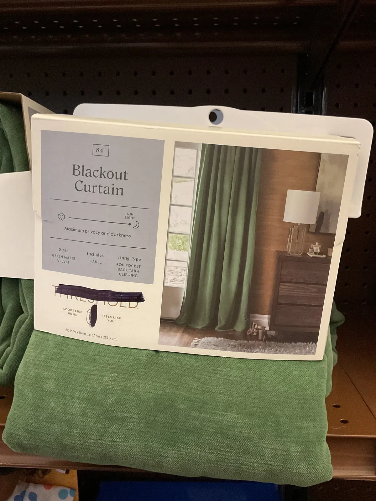 50"X84" Blackout Velvet Window Curtain Panel Green 1