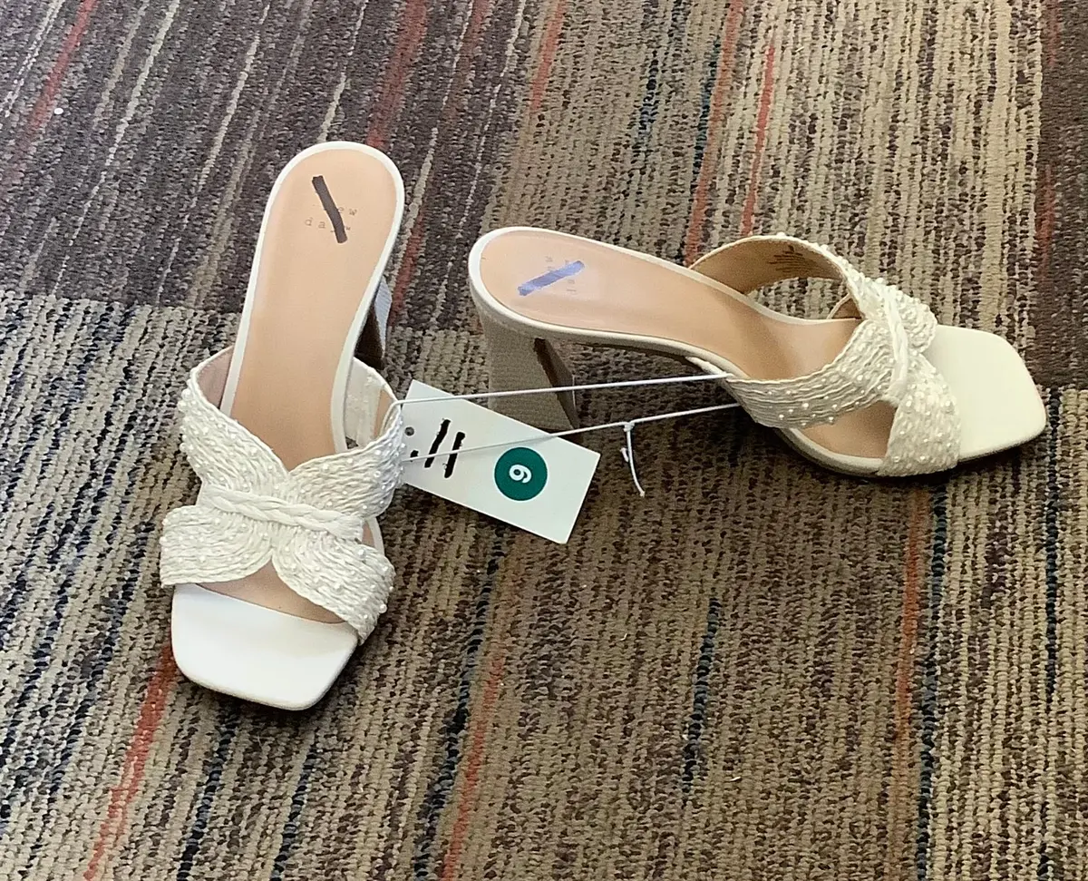 Women's Tia Mule Heels - Cream 9 1
