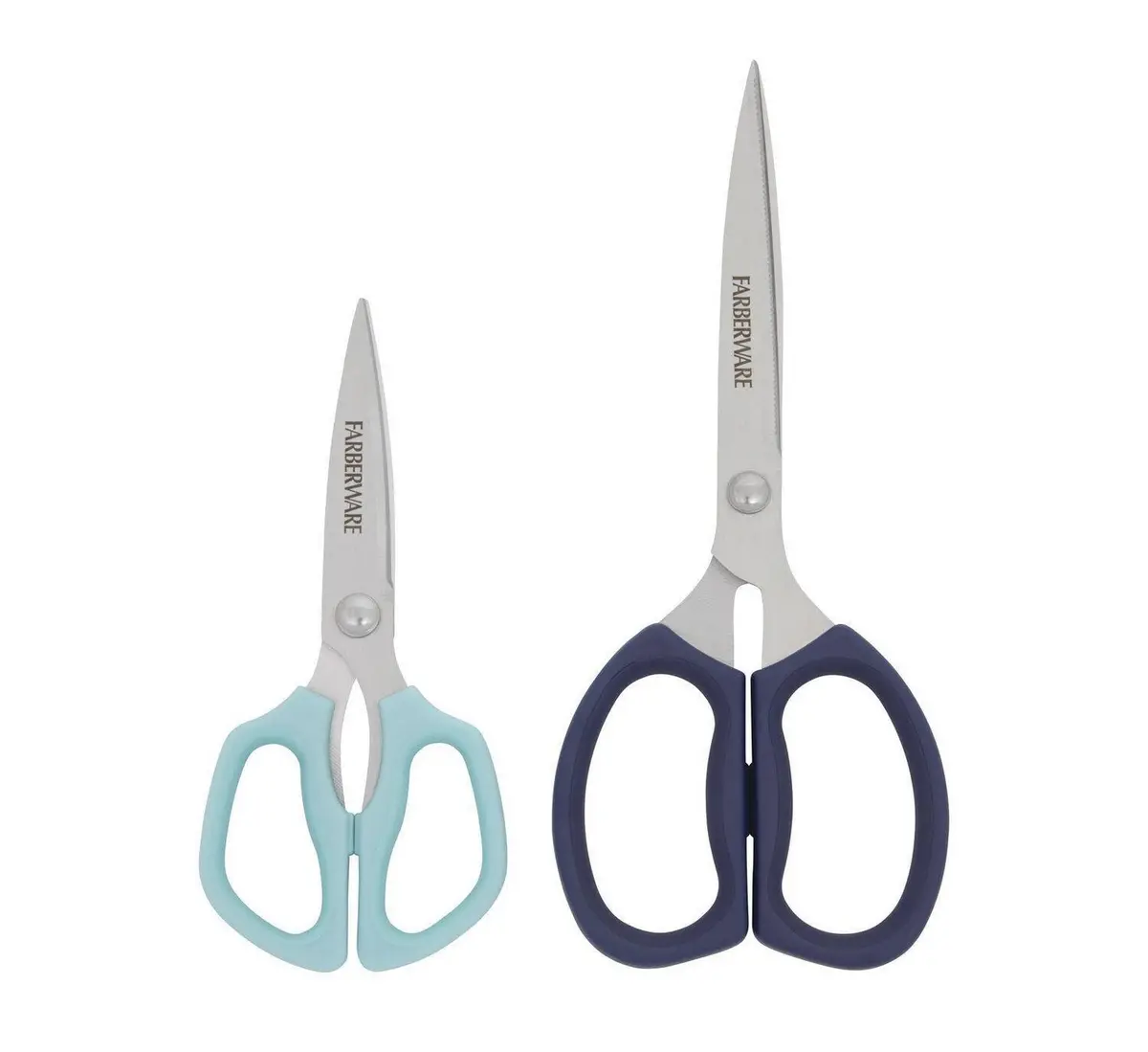 Farberware 2Pc Kitchen Shears Set Navy Blue/Aqua Green 1