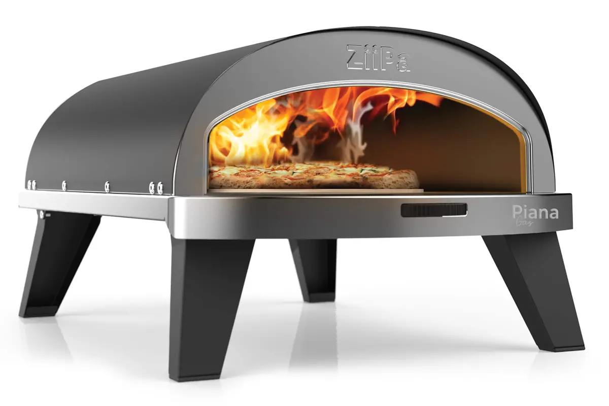 Ziipa Pizza Oven Piana - Gasmodel - Met Thermometer - Leisteen - Voor Ø 30 Cm Pizza's - Roterende Pizzasteen 1