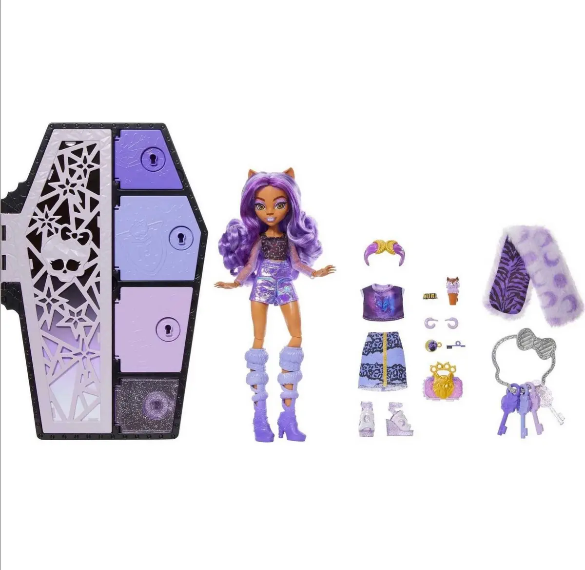 Monster High Skulltimates Secrets Fearidescent Clawdeen
Wolf Fashion Doll 1