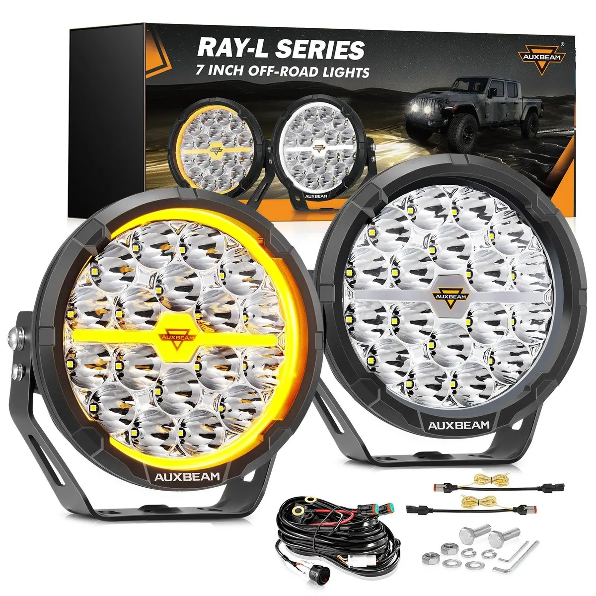 Ray-L Series 7/9 Inch Dual Drl Offroad Led Driving Lights 1