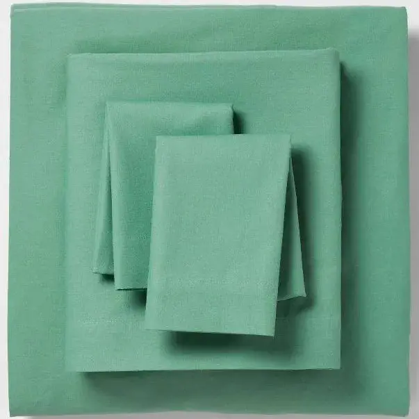 Queen Easy-Care Solid Sheet Set - Green 1